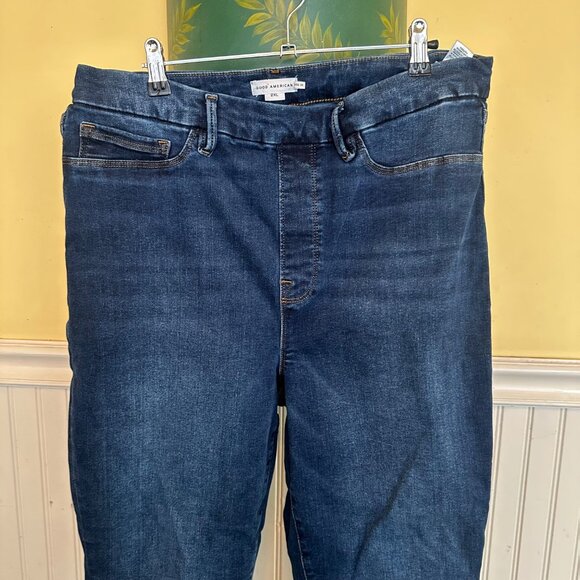 Good American 2XL Womens Dark Wash Denim Straight Leg Jeans - Picture 7 of 8